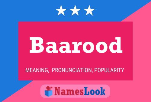 Baarood Name Poster