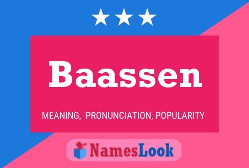 Baassen Name Poster