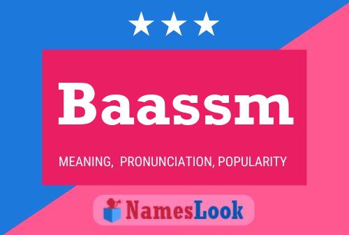 Baassm Name Poster