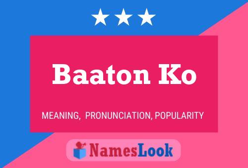 Baaton Ko Name Poster