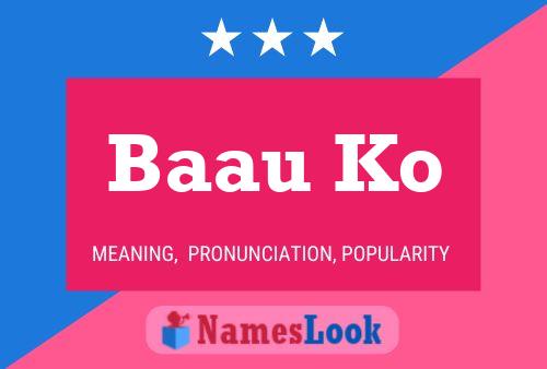 Baau Ko Name Poster