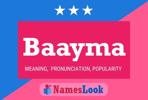 Baayma Name Poster