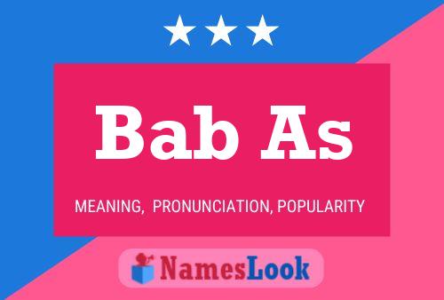 Bab As Name Poster