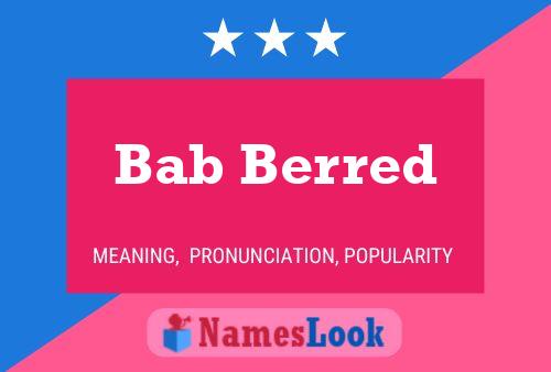 Bab Berred Name Poster