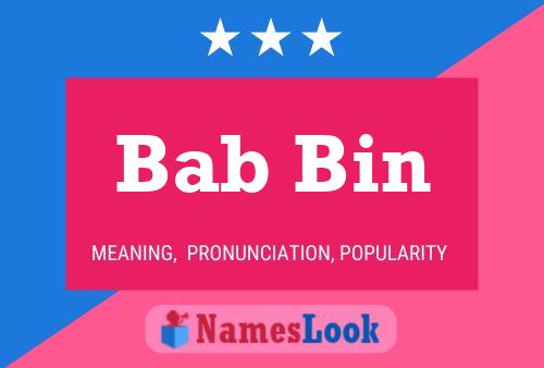 Bab Bin Name Poster