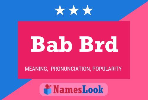 Bab Brd Name Poster