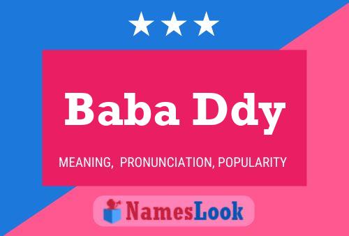 Baba Ddy Name Poster