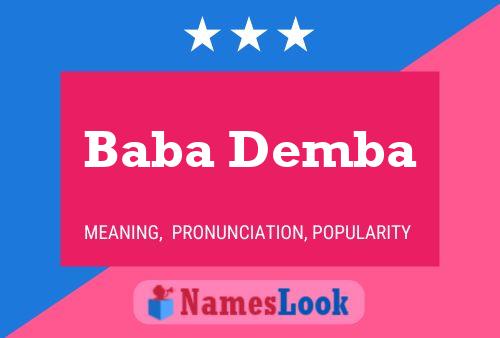 Baba Demba Name Poster