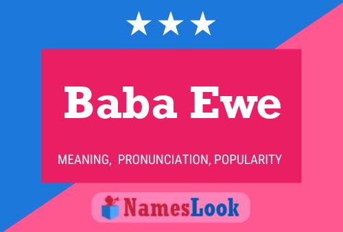 Baba Ewe Name Poster