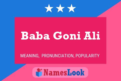 Baba Goni Ali Name Poster