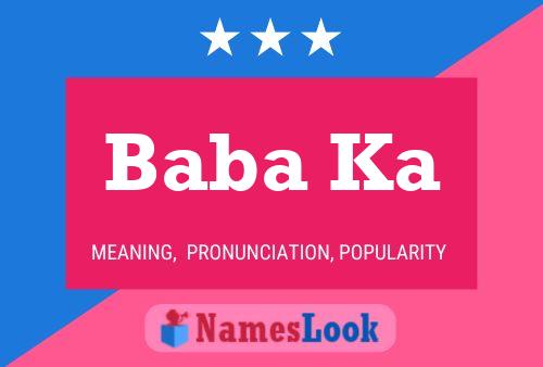 Baba Ka Name Poster