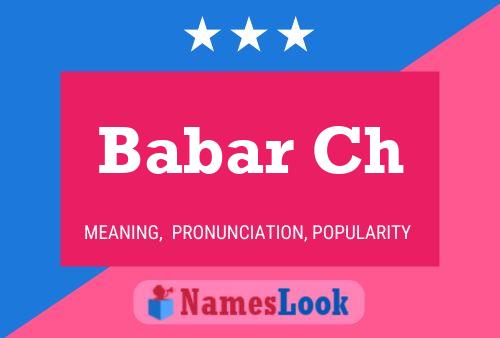 Babar Ch Name Poster