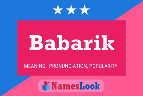 Babarik Name Poster