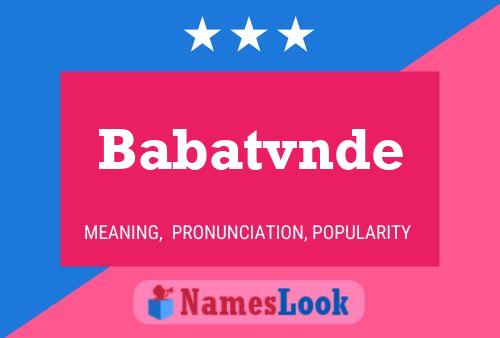 Babatvnde Name Poster