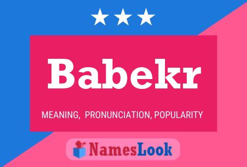 Babekr Name Poster