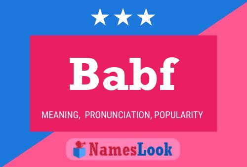 Babf Name Poster