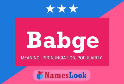 Babge Name Poster