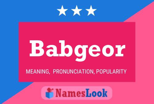 Babgeor Name Poster