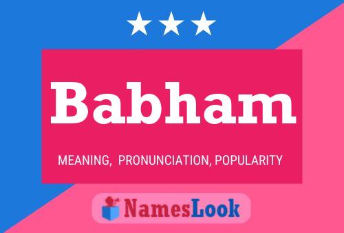 Babham Name Poster