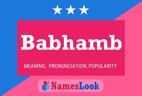 Babhamb Name Poster