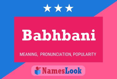 Babhbani Name Poster