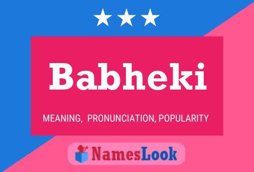 Babheki Name Poster