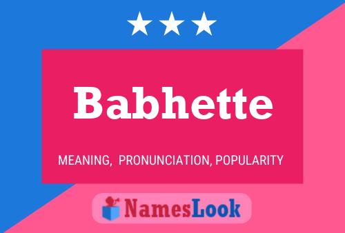 Babhette Name Poster