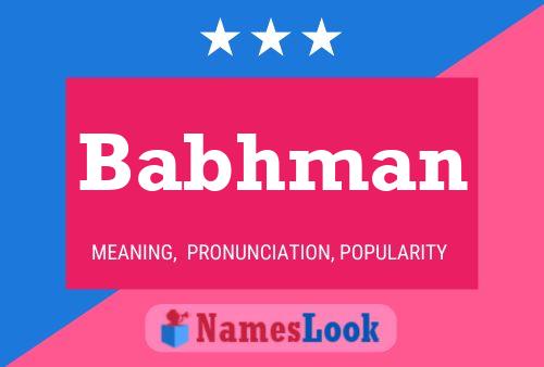 Babhman Name Poster