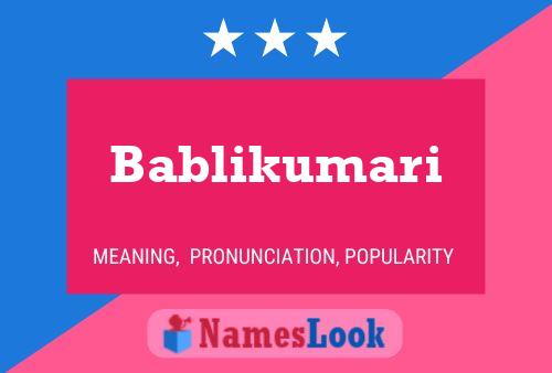 Bablikumari Name Poster