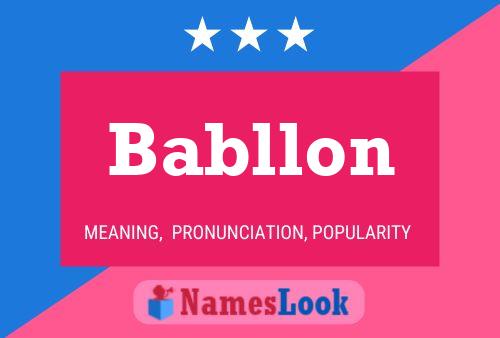 Babllon Name Poster