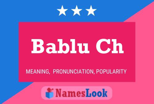 Bablu Ch Name Poster