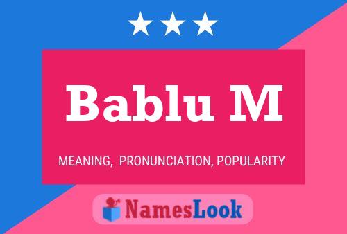 Bablu M Name Poster