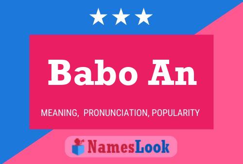 Babo An Name Poster