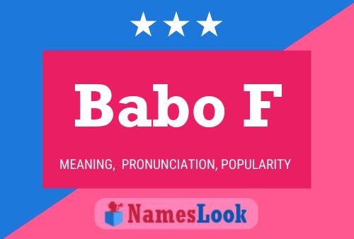 Babo F Name Poster