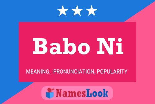 Babo Ni Name Poster