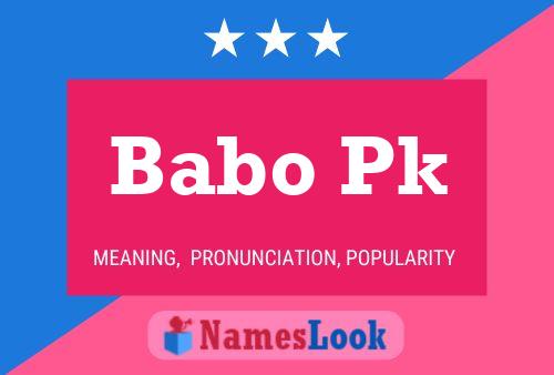 Babo Pk Name Poster