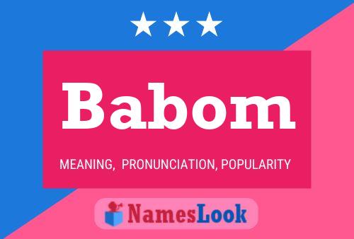 Babom Name Poster