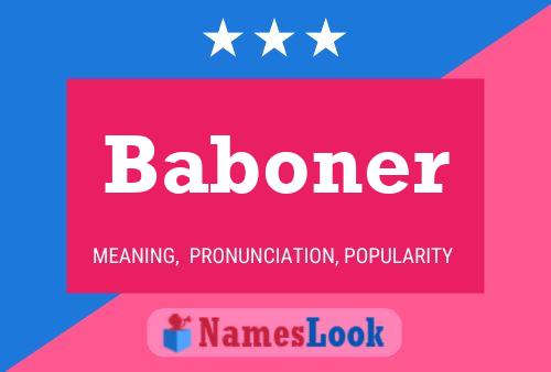 Baboner Name Poster