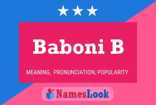 Baboni B Name Poster