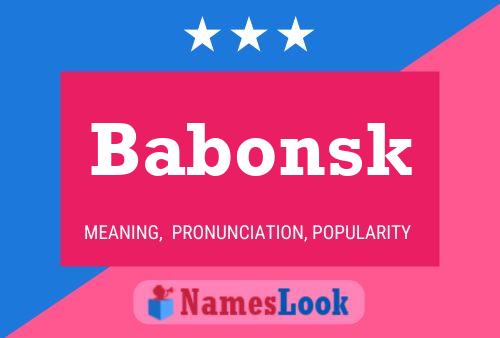 Babonsk Name Poster