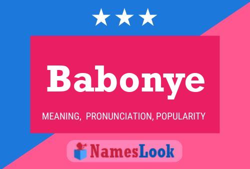 Babonye Name Poster