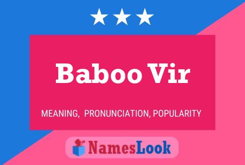 Baboo Vir Name Poster