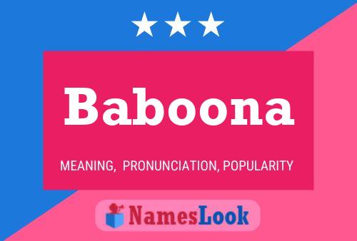 Baboona Name Poster