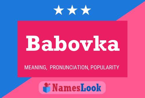 Babovka Name Poster