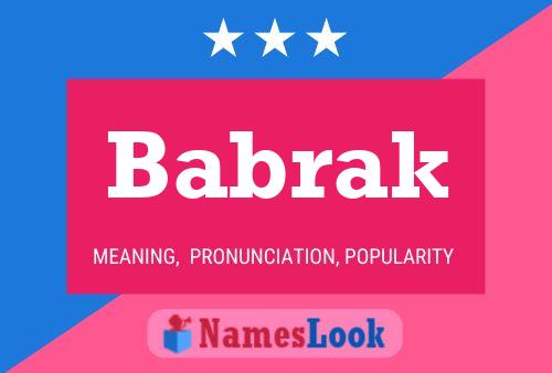 Babrak Name Poster