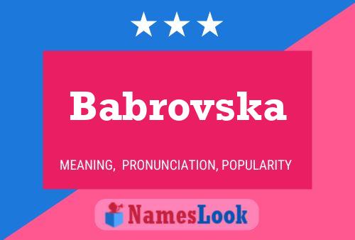 Babrovska Name Poster