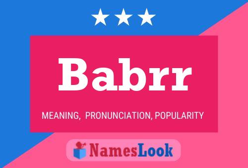 Babrr Name Poster