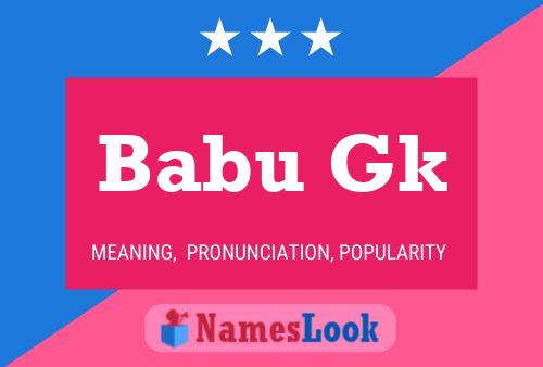 Babu Gk Name Poster