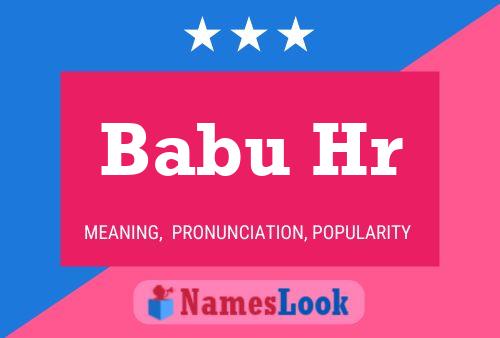 Babu Hr Name Poster