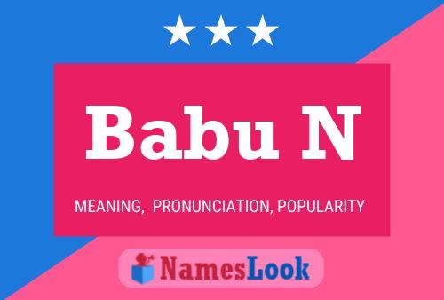 Babu N Name Poster